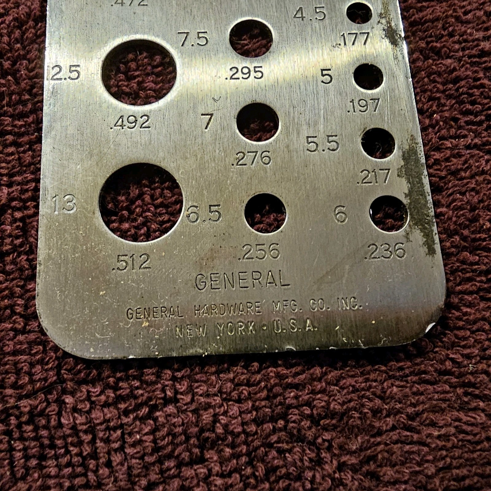 General Hardware No. 35 MM Metric Size Drill Gage, USA