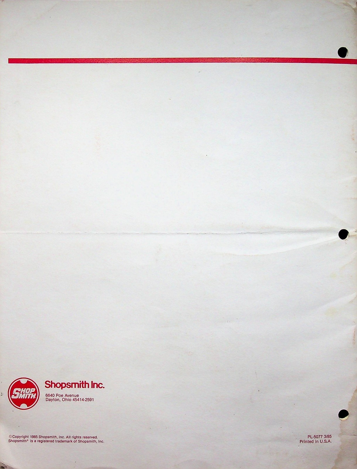 Vtg 1985 Shopsmith Sharpener Instruction Manual (16 Pgs.)