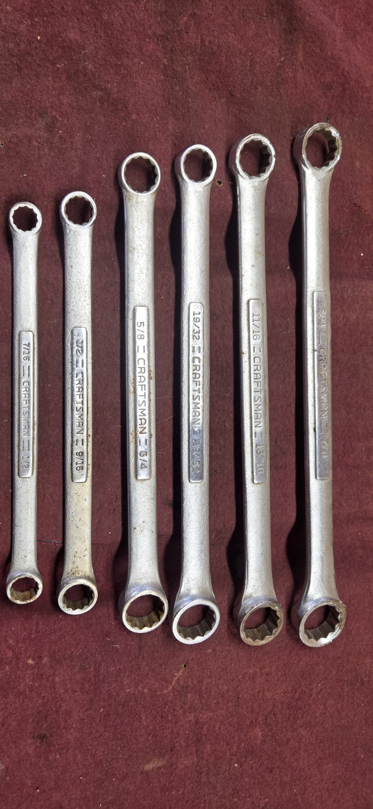 Vintage Craftsman Box End Wrench Set