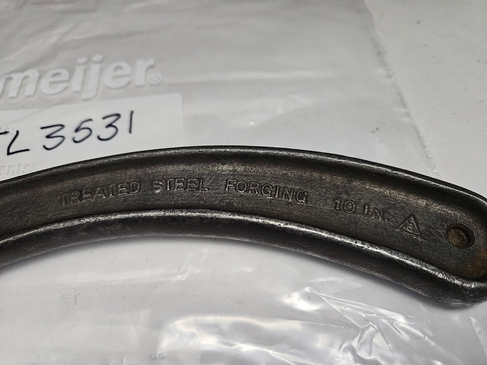 BILLINGS & SPENCER 10″ CURVED ADJUSTABLE WRENCH USA SM CRACK IN JAW (TL3531)
