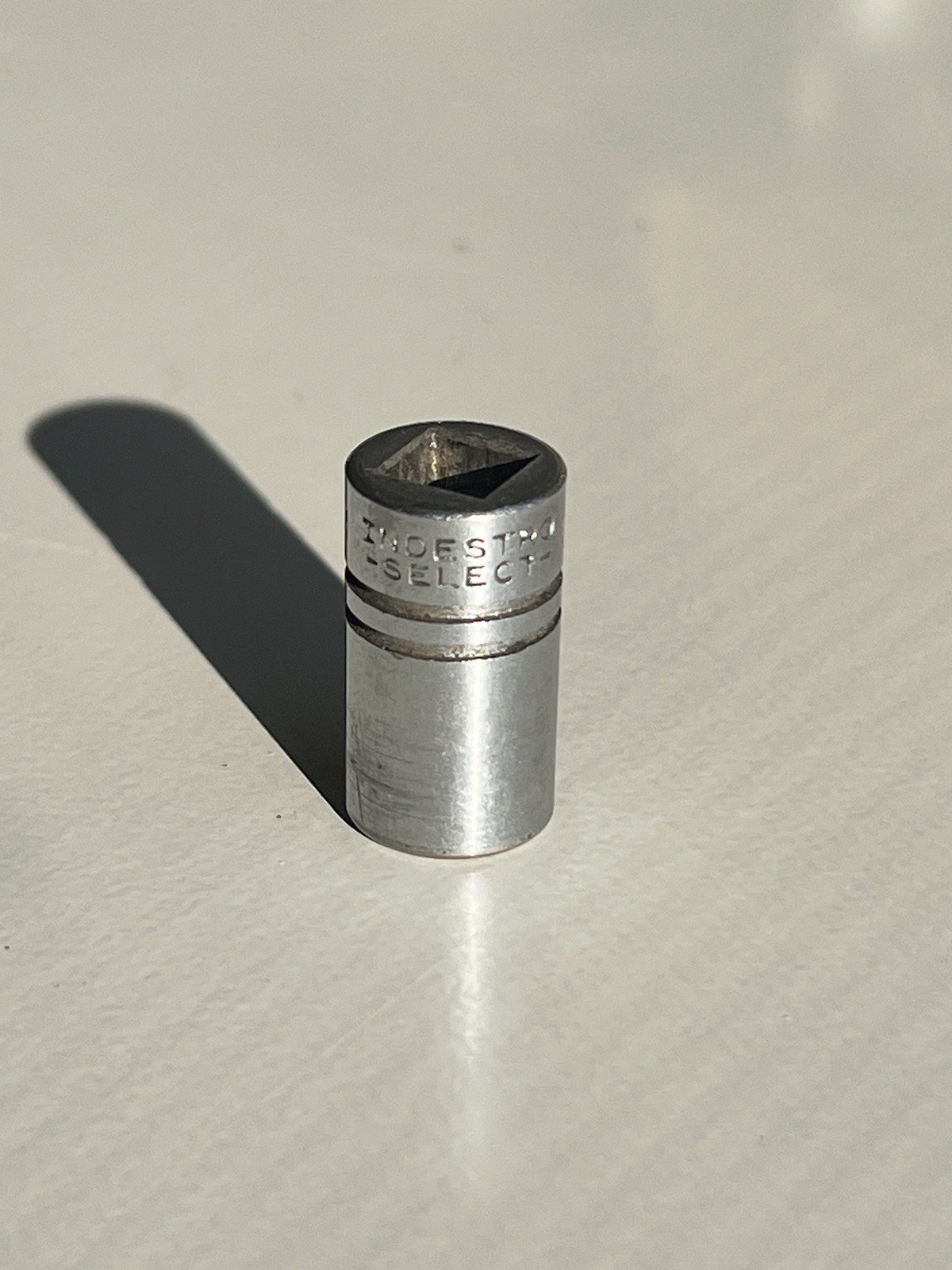 Vintage Indestro Select , 11/32″, 6 Point, 1/4″ Drive Socket, Made in USA!