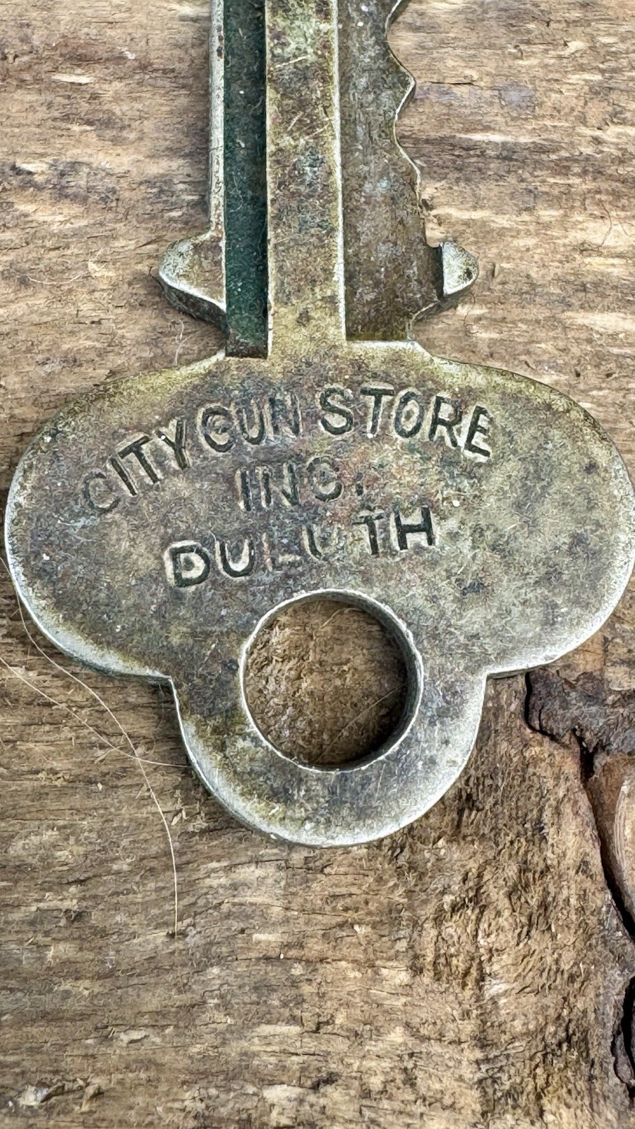 RARE City Gun Store Duluth MN Advertising Key Antique Sporting Goods Relic