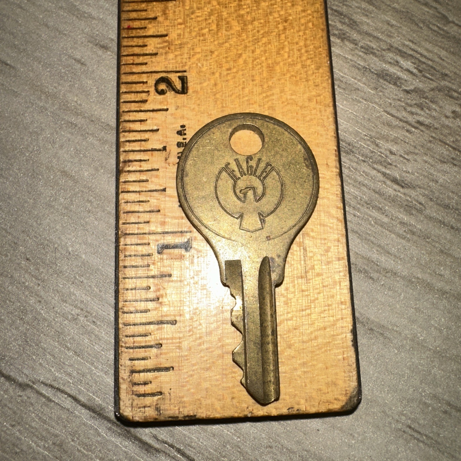 Antique Eagle Lock Co. Key #A36A20 Majestic Eagle Brass Key!