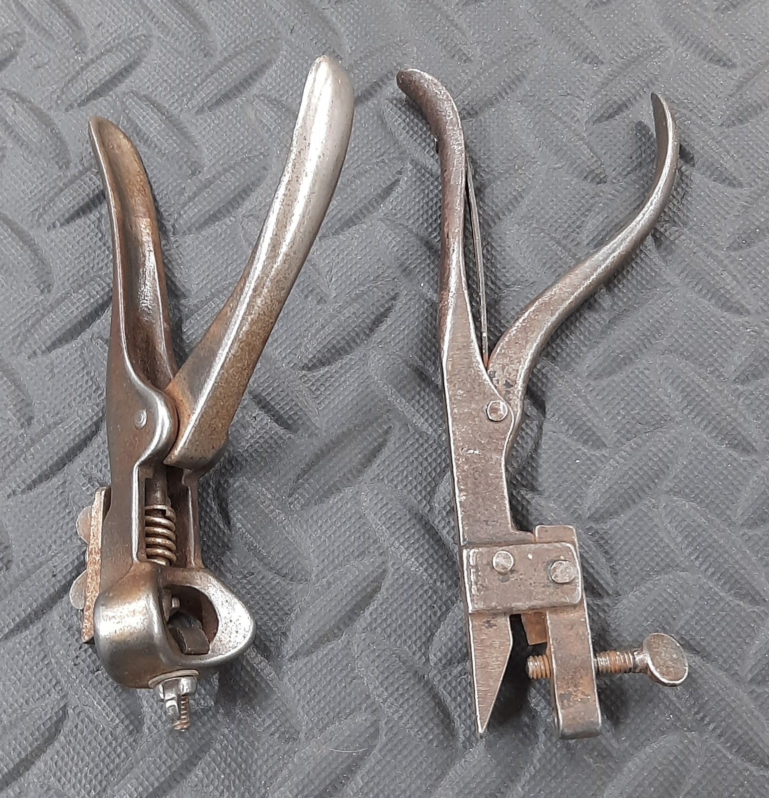 Lot of 2 Vintage Antique Saw Tooth Setters S.F.Leach Morrill