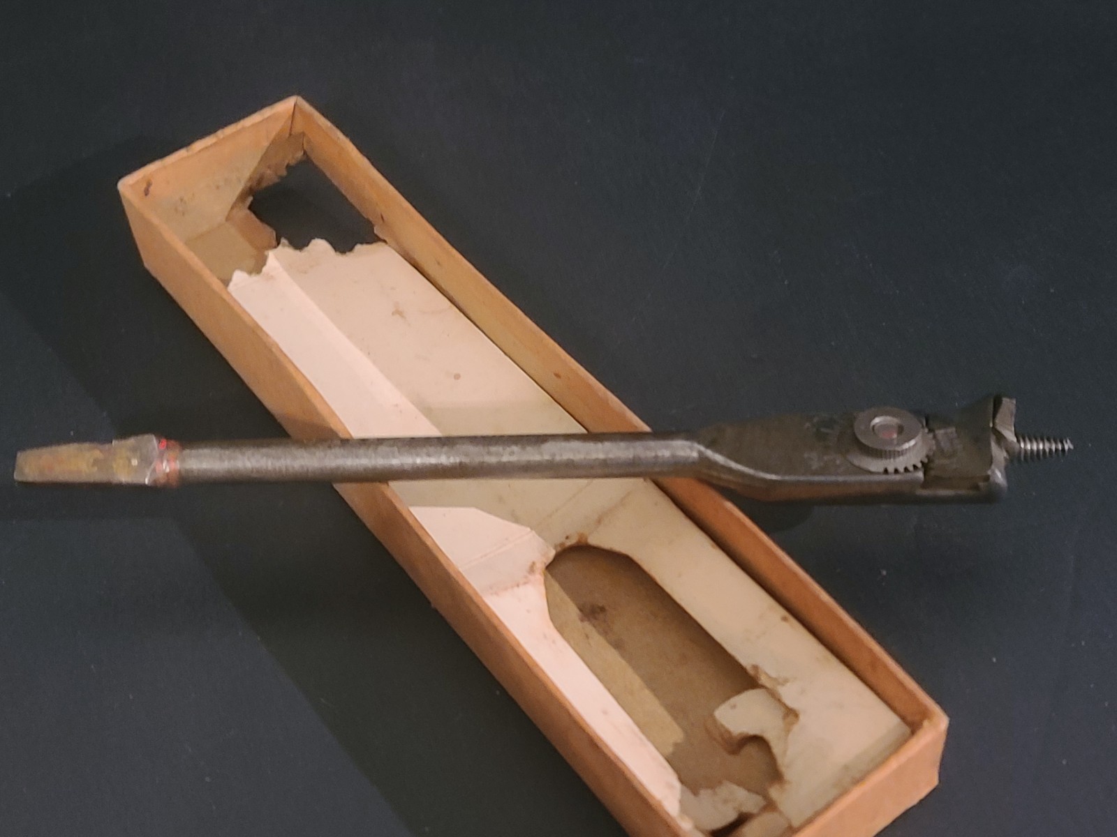 Irwin Auger Co Micro-Dial Expansive Hand Brace Bit #22 Adjustable Spade w/Box