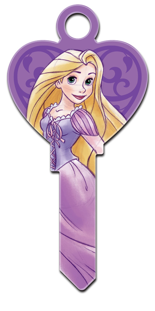 Disney Princess Rapunzel Heart Shaped House Key Blank Kwikset KW1/KW10/KW11