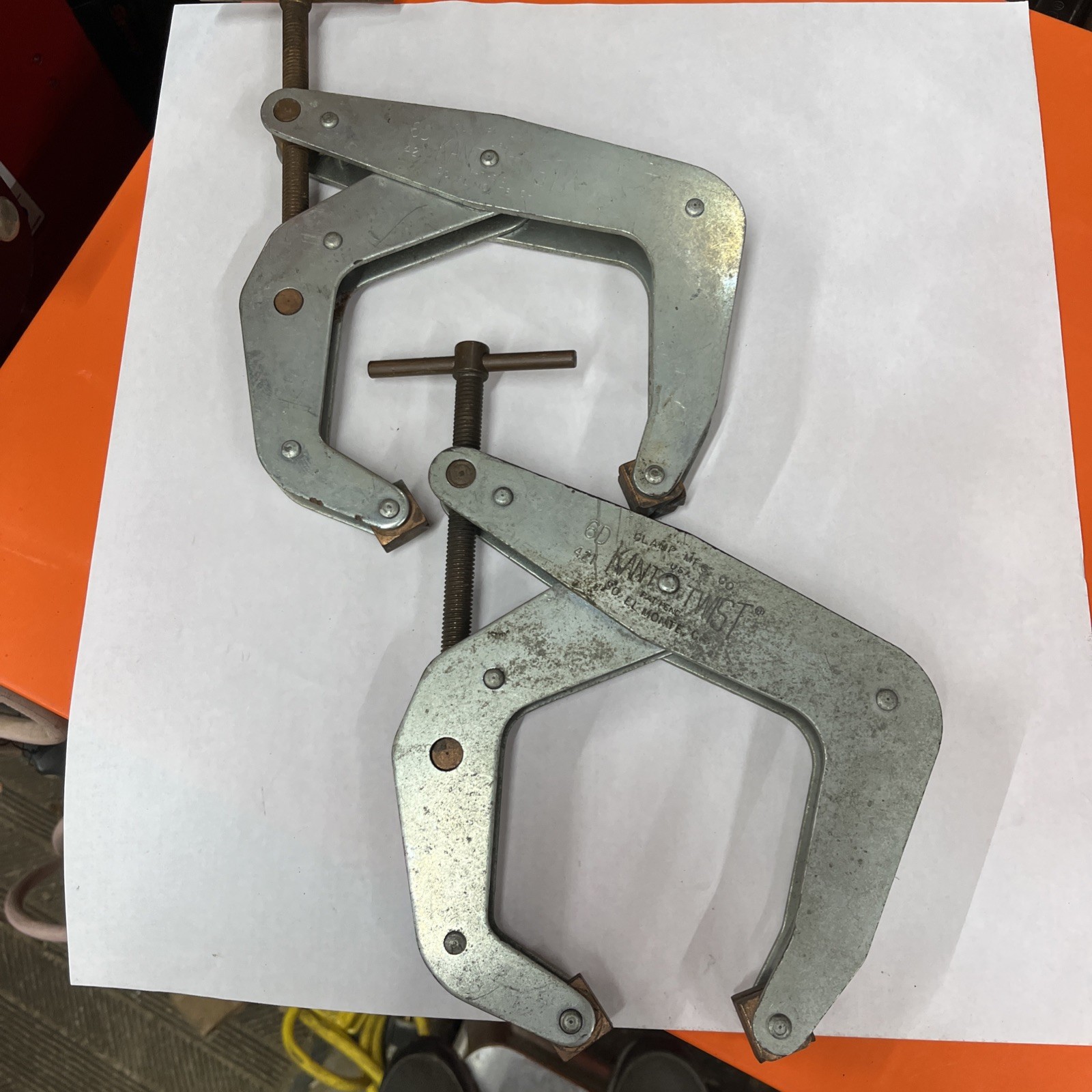 2-Vintage Kant Twist Clamp 6D Welding Clamp Copper Jaw #421 USA BUY IT NOW