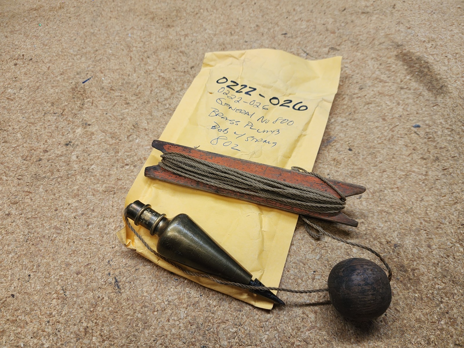 Vintage General Hardware Brass Plumb Bob No. 800 8oz. Made in USA