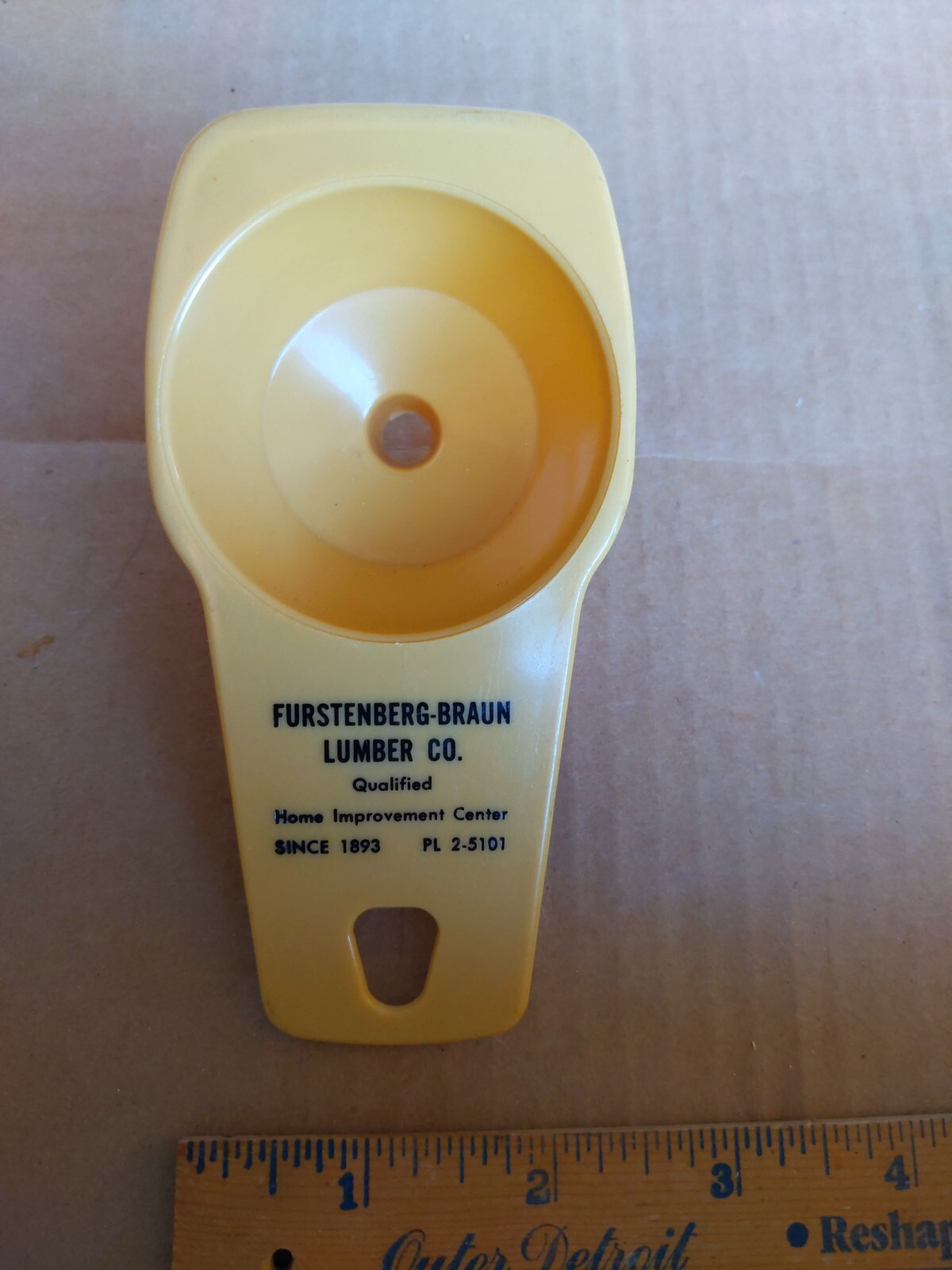 Vintage Lumber Yard funnel Furstenberg Braun Saginaw Michigan advertising