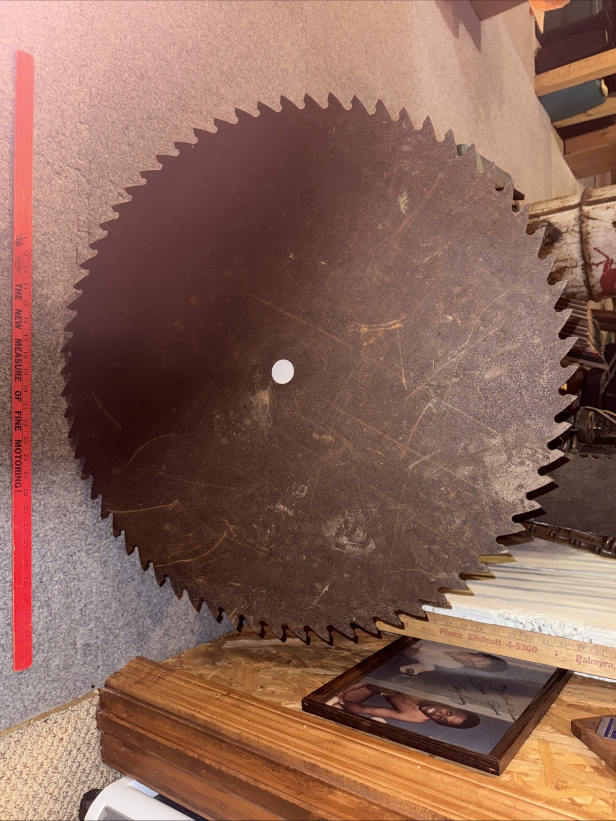Vintage 29” Sawmill Circular Buzz Saw Blade 1⅜” Arbor