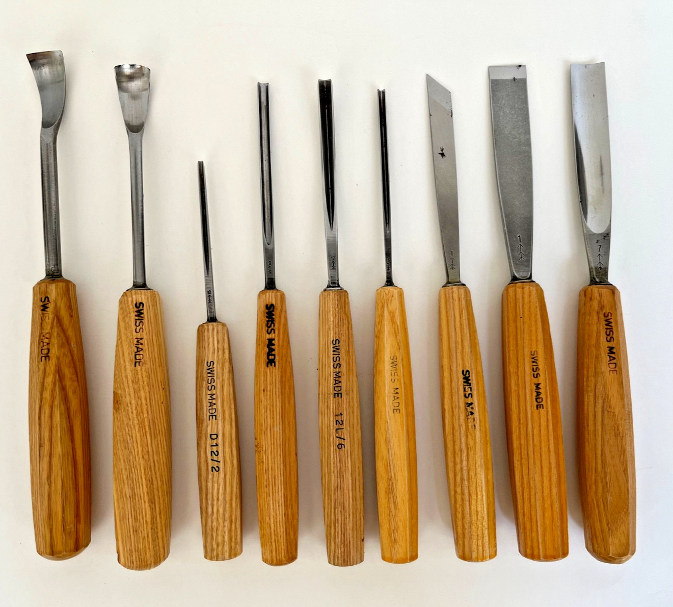 Pfeil Swiss Made Vintage Lot of 9 Carving Tools/Woodworking Tools