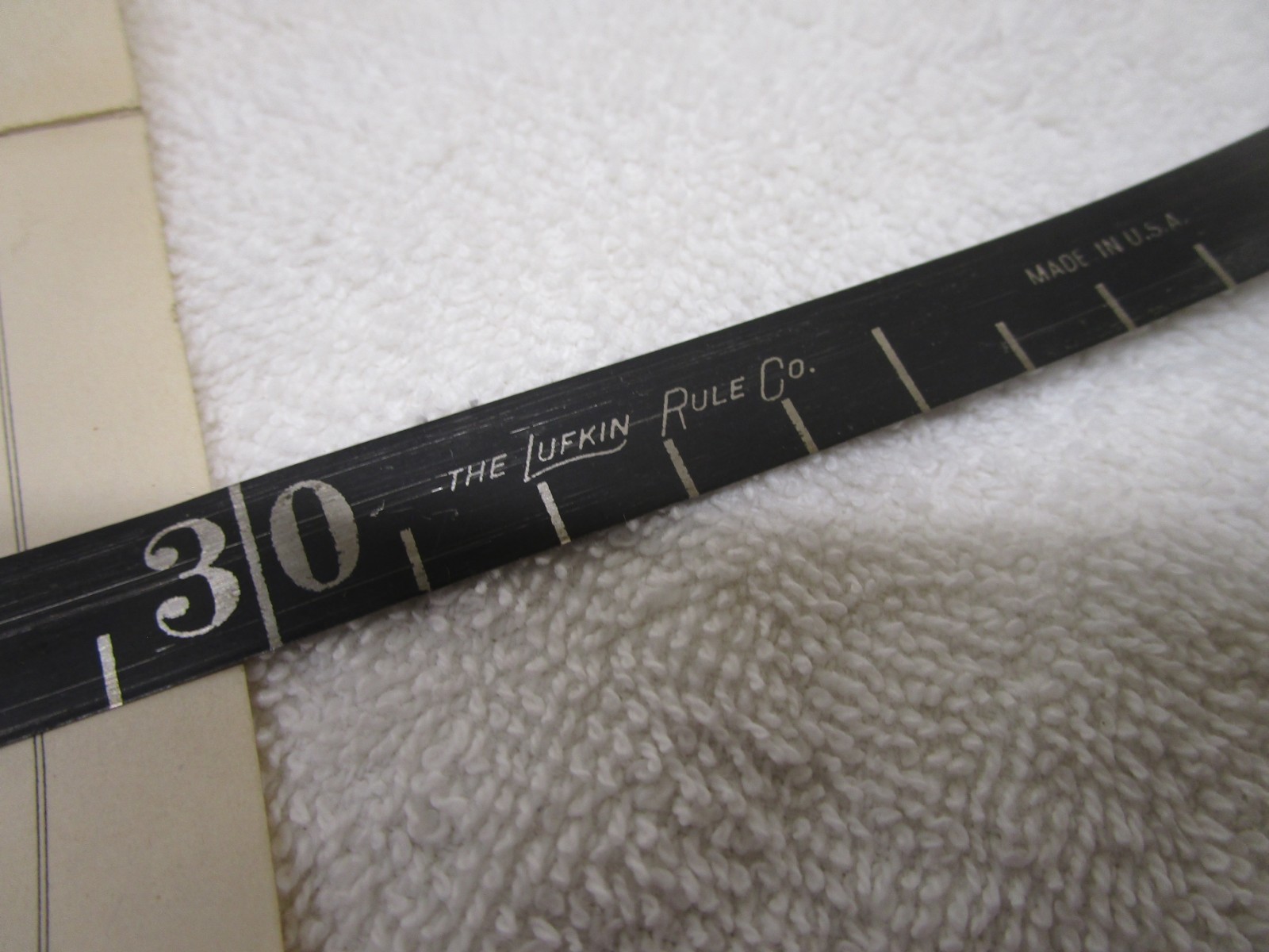 Vtg “RARE” Lufkin Rule Co 363EM Stainless Steel Tape 4/30/1927 Excellent w/Box