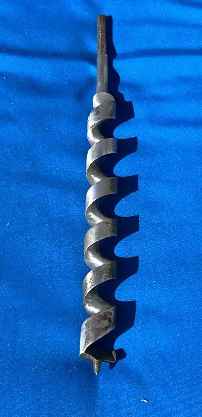 STANDARD SHIP AUGER BIT 1 1/2” X 18.5” Marked Made In USA 24 Preowned Straight