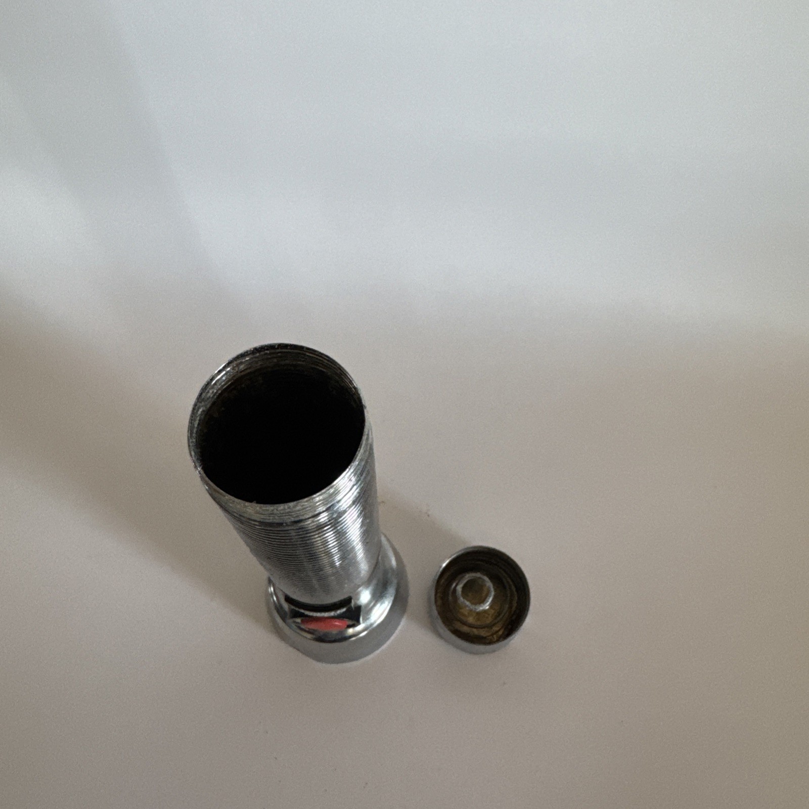 VTG Eveready Energizer Chrome Metal Flashlight 2-D Cell Ribbed Grip Works USA