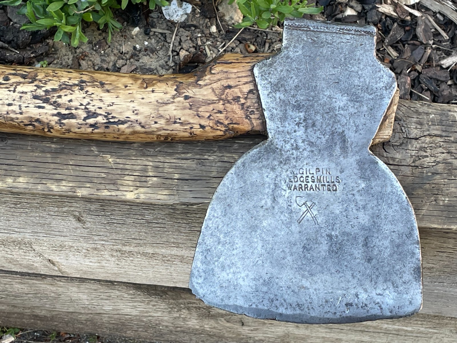 Vintage Large W GILPIN 5.1 lb Axe Felling Axe Log Chopper Old Tool