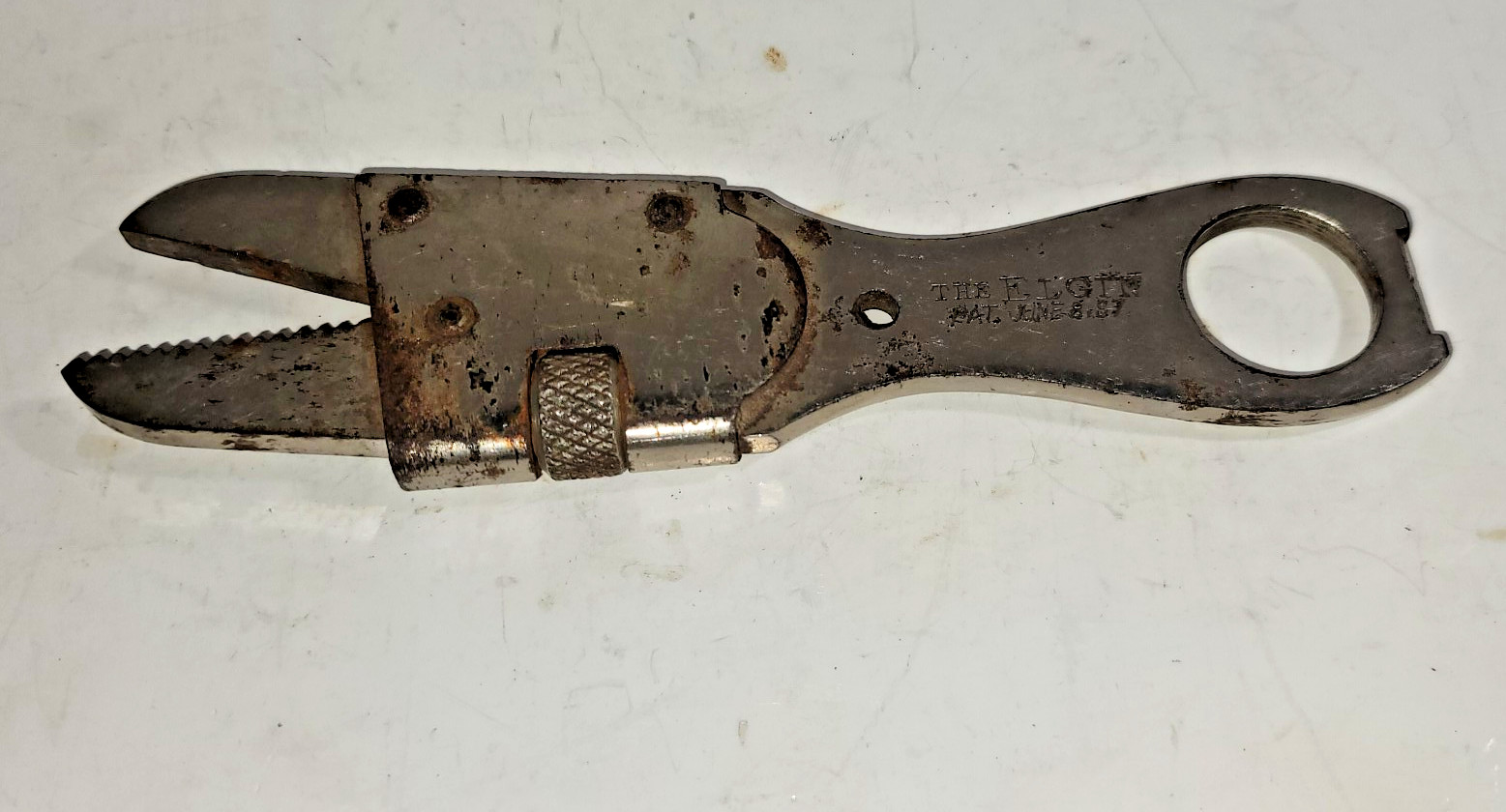 Antique BMC MFG Vise Grips No. 7 & Elgin Alligator Wrench