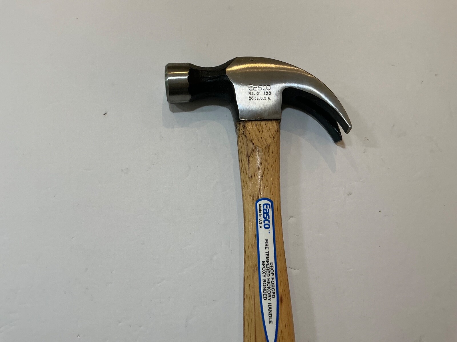 Rare Vintage NOS Easco brand 20 oz. claw hammer No. 01 100 USA made