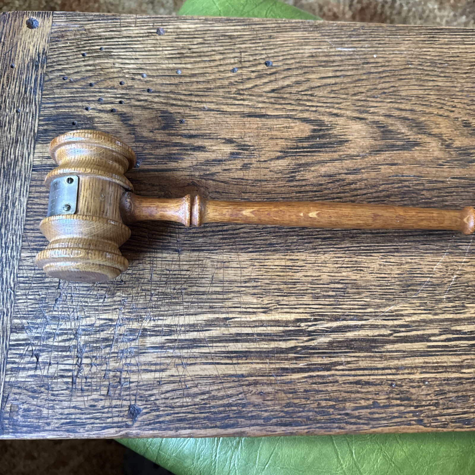 Rare Marathon County Wisconsin Wood Gavel – Original Material 1892-1955 Oak