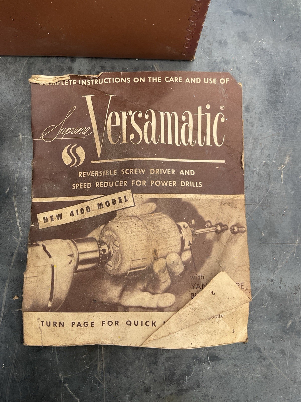 Supreme Products Versamatic Model 4100 Reversible Power Drill Speed Reducer