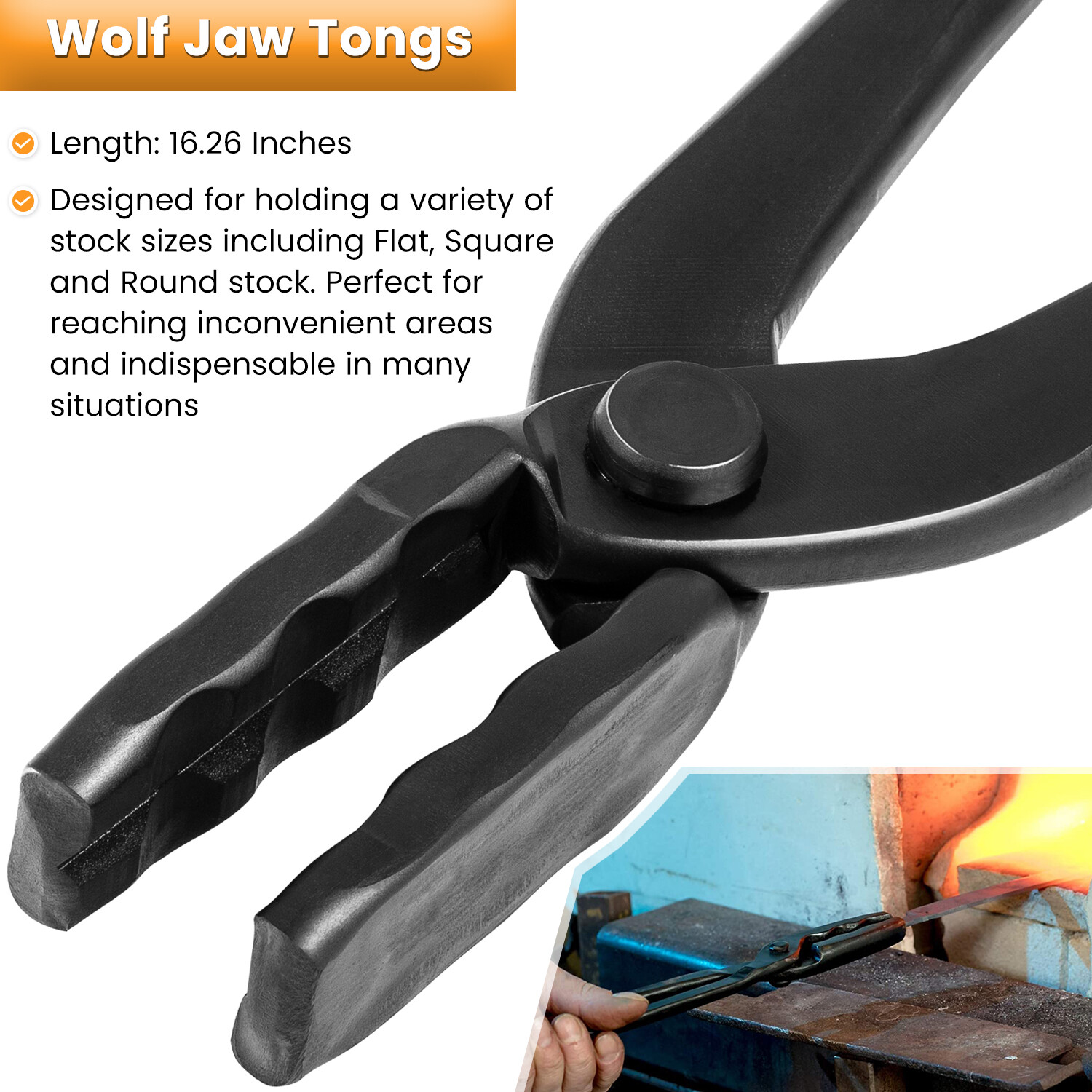 Knife Making Tongs Set Blacksmith Bladesmith Knife Tong Anvil Vise Forge 4pcs