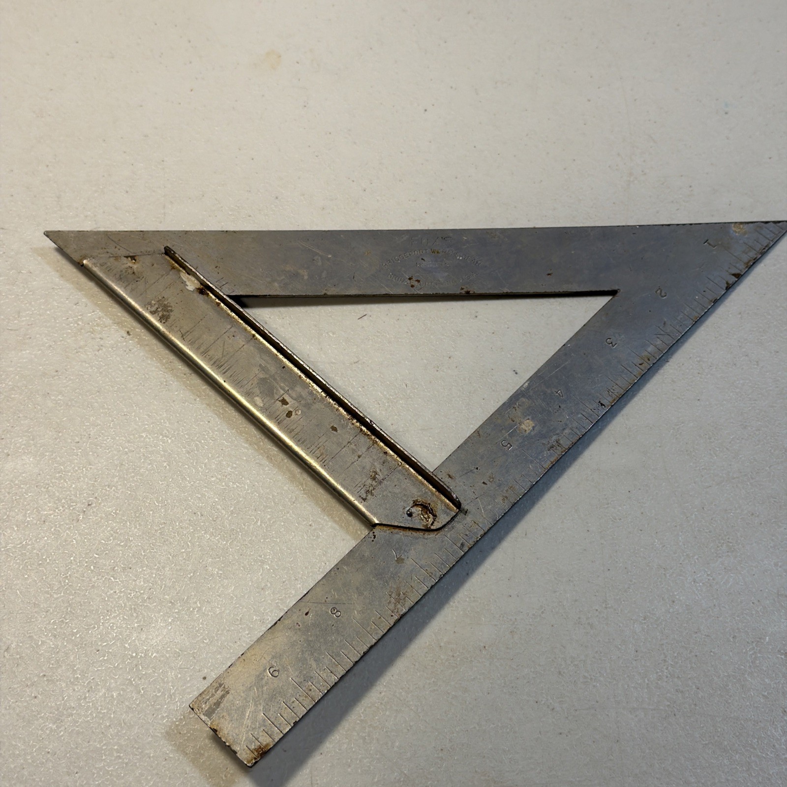 Fred C. Breul Tool Works USA Fox’s Miter Square Triangle – Bridgeport CT – Two
