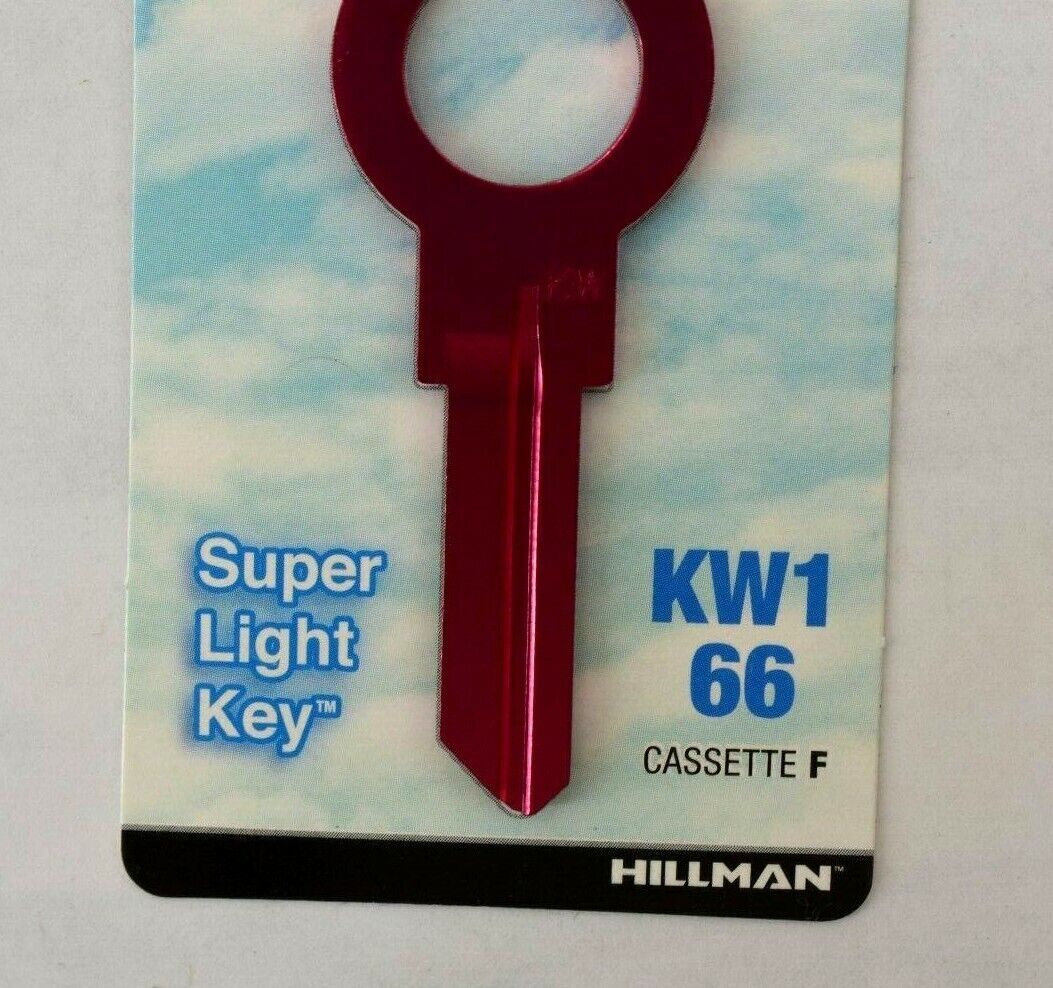Hillman 449003 Zero Gravity House Padlock Universal Key Blank Double Sided Pink