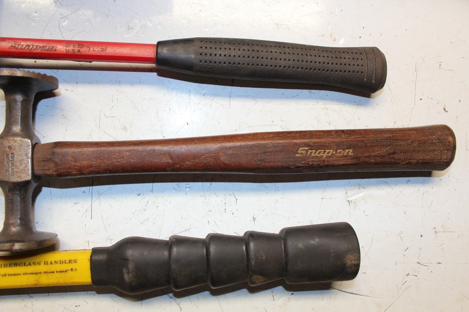 SNAP-ON TOOLS BF617B Shrinking Hammer Walnut Wood Handle BF635 Door Skin Hammer