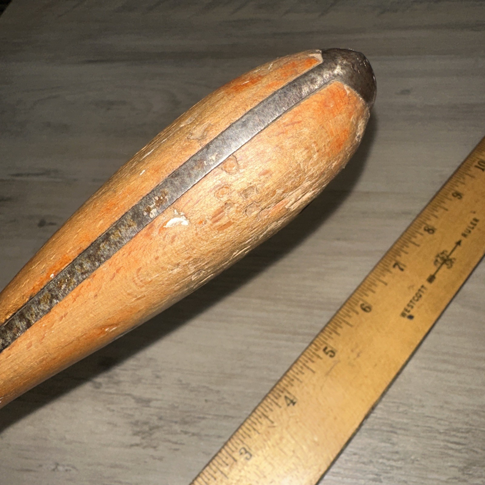 Vintage 14” inch Perfect Handle Flat Head Slotted Antique Screwdriver #8