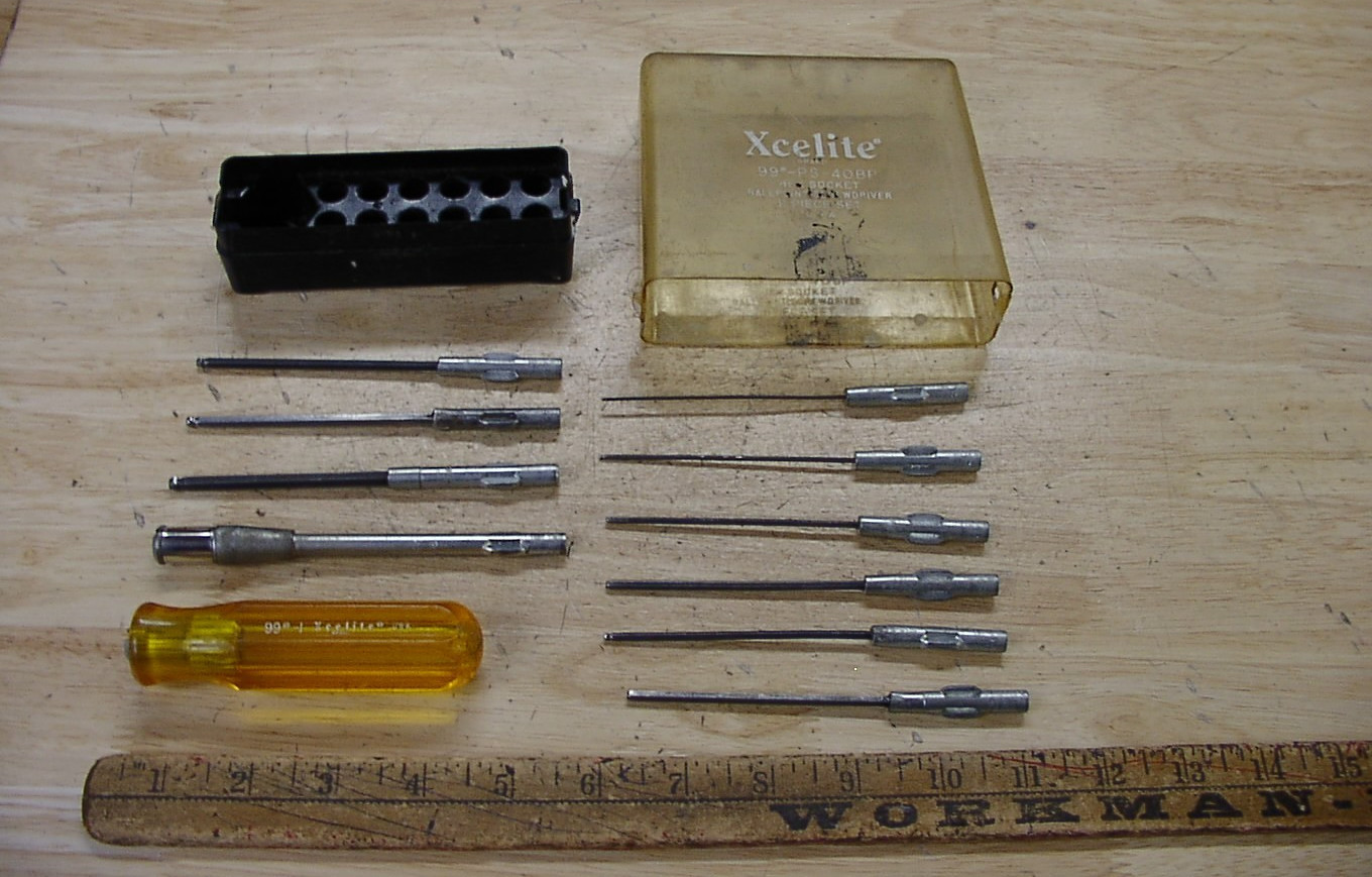 Vintage USA Xcelite 99-964BP 11 Piece Ball Pt. Hex Socket Driver Set,Bondus,L@@K