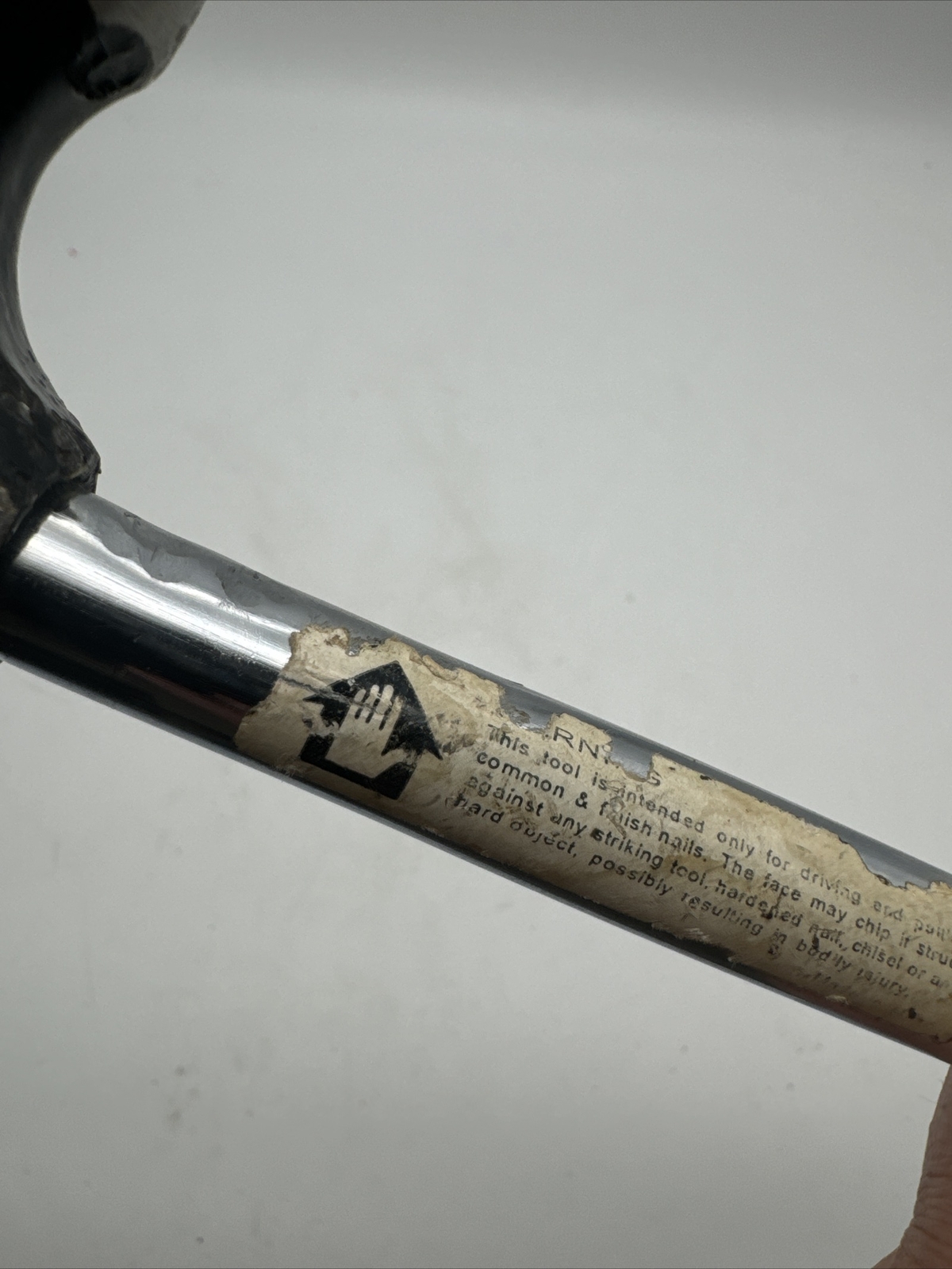 Vintage HELPING HANDS Drop Forged Claw Hammer Handle Smooth Face Made in USA