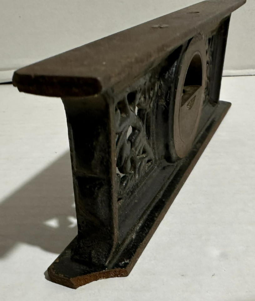 Antique Davis Level & Tool Co. Ornate Cast Iron Frame 7″ Level Pat. 1867