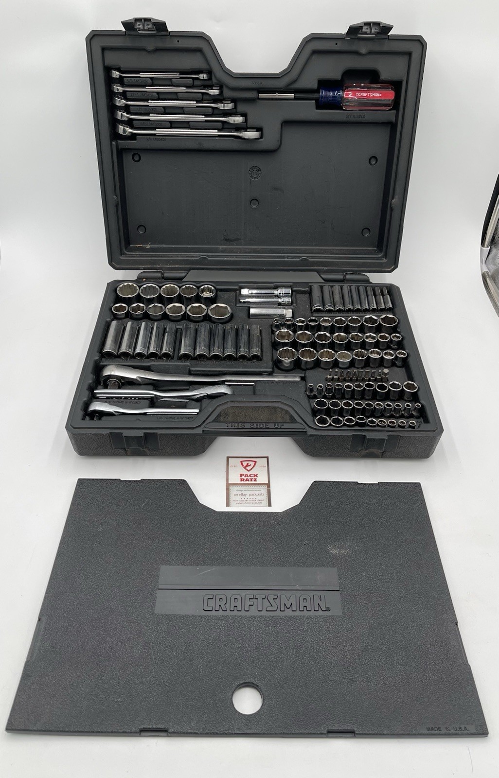 Sears Craftsman 33618 107pc Metric & SAE Socket Set 1/4″ 3/8″ 1/2″ Drive USA