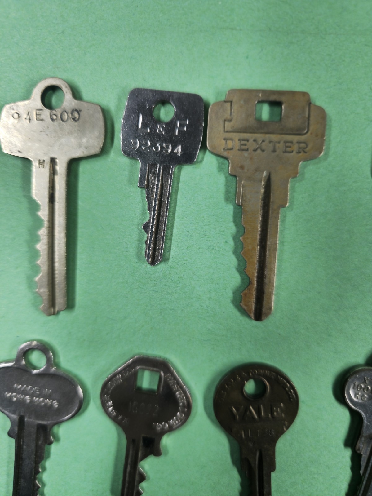 Vintage Lot of 36 Unique Flat Keys Many Different Brands Arts & Crafts Decor