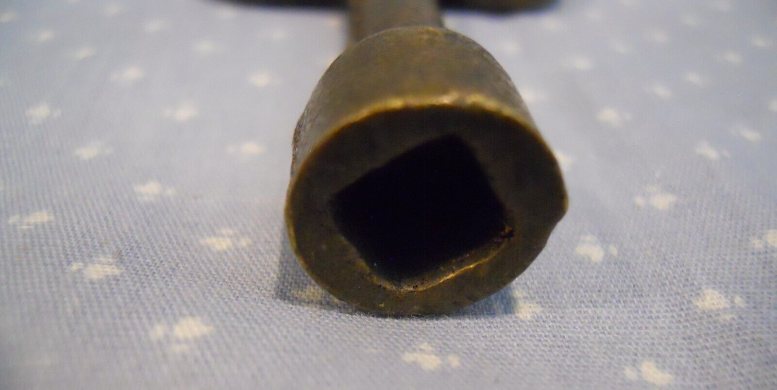 Vintage Prier Solid Brass KCMO 3” Hydrant Key Square Valve Drive