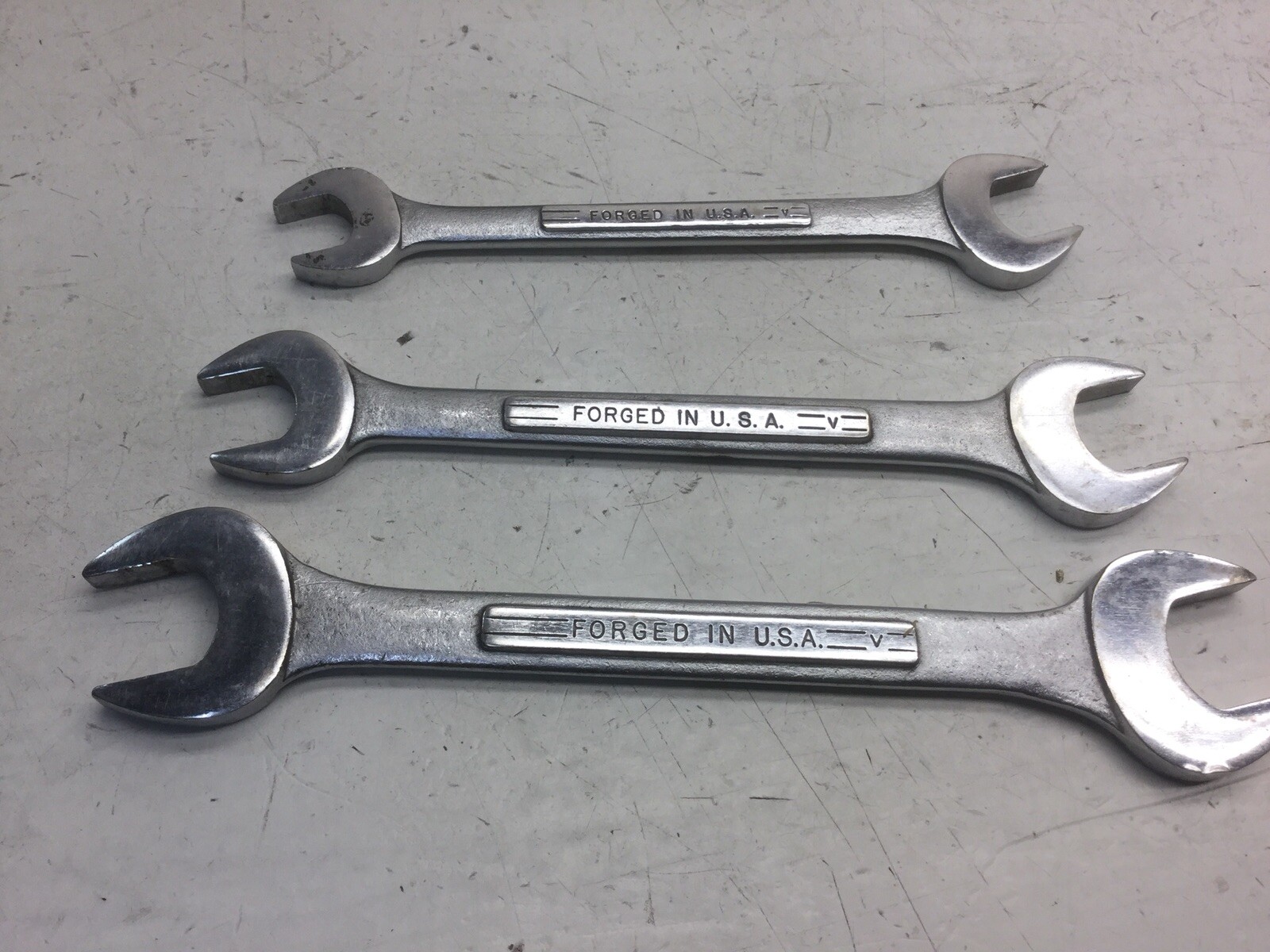 Vintage Craftsman=V= Open End Wrenches Set Of Three
