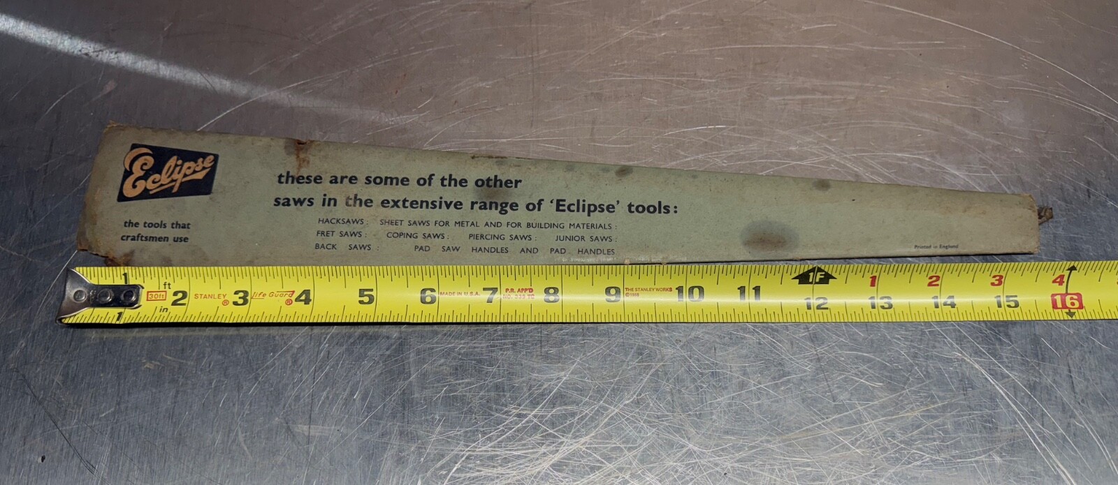 NOS ECLIPSE General Purpose No 660 Multi Angle Adjustable Hand Saw #22