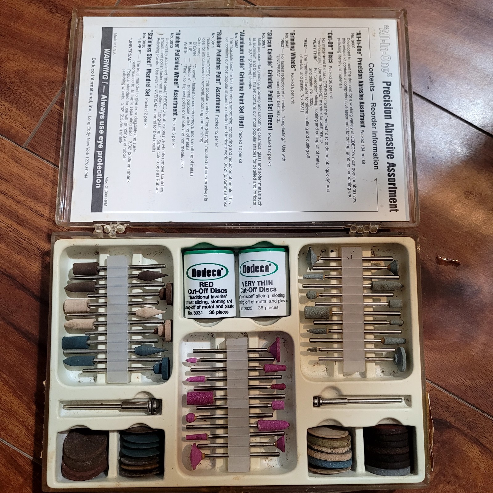 Vintage Dedeco All In-One Precision Abrasive Assortment Rotary Tool Kit