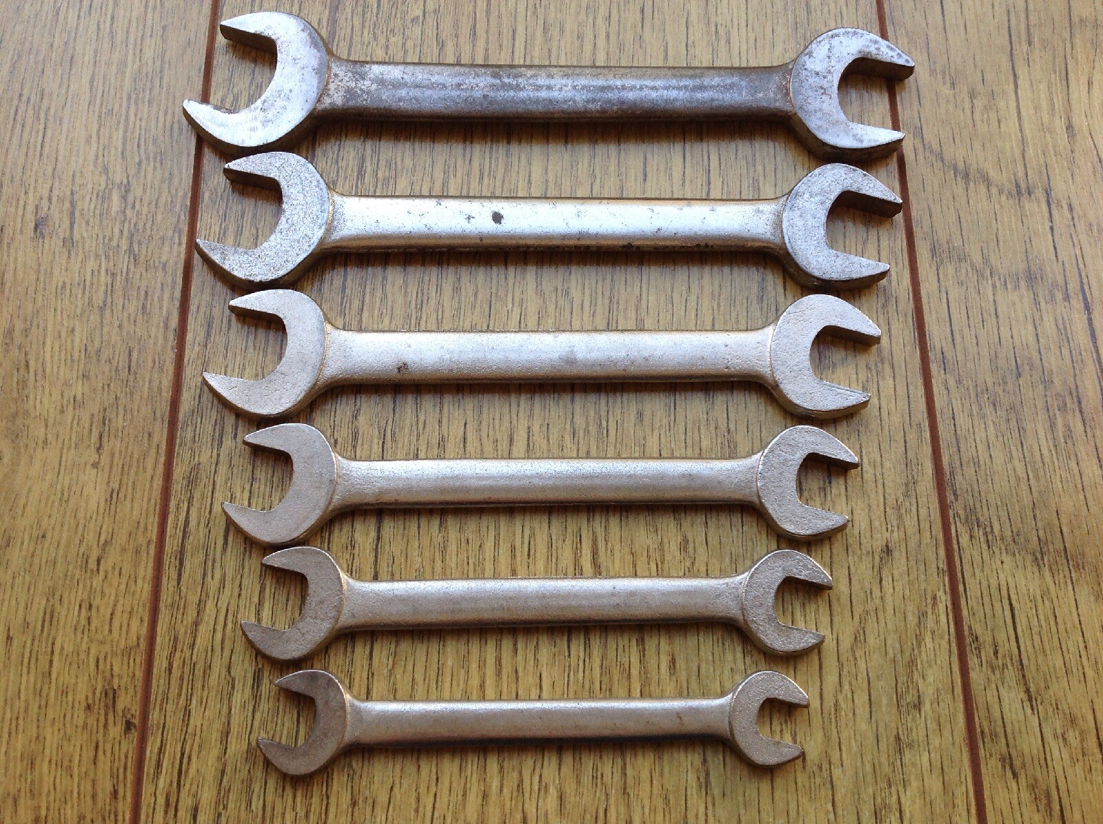 6 Vintage German Drop Forged Steel Spanners 1/2″To 1/8″Whitworth