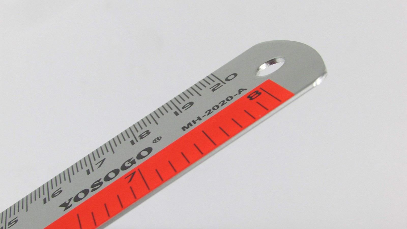 8 Inch / 20 cm Assorted Color Aluminum Ruler in Inch and CM Scale with Hangin…