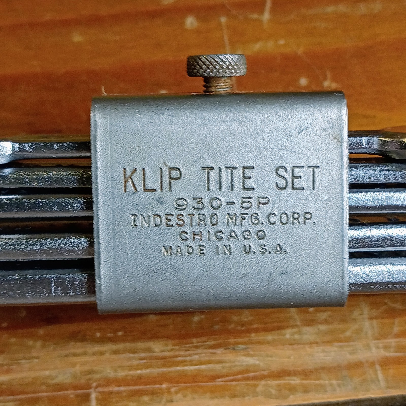 Set Of 5 Vintage Forged Select Steel In USA Indestro Wrenches In Clip