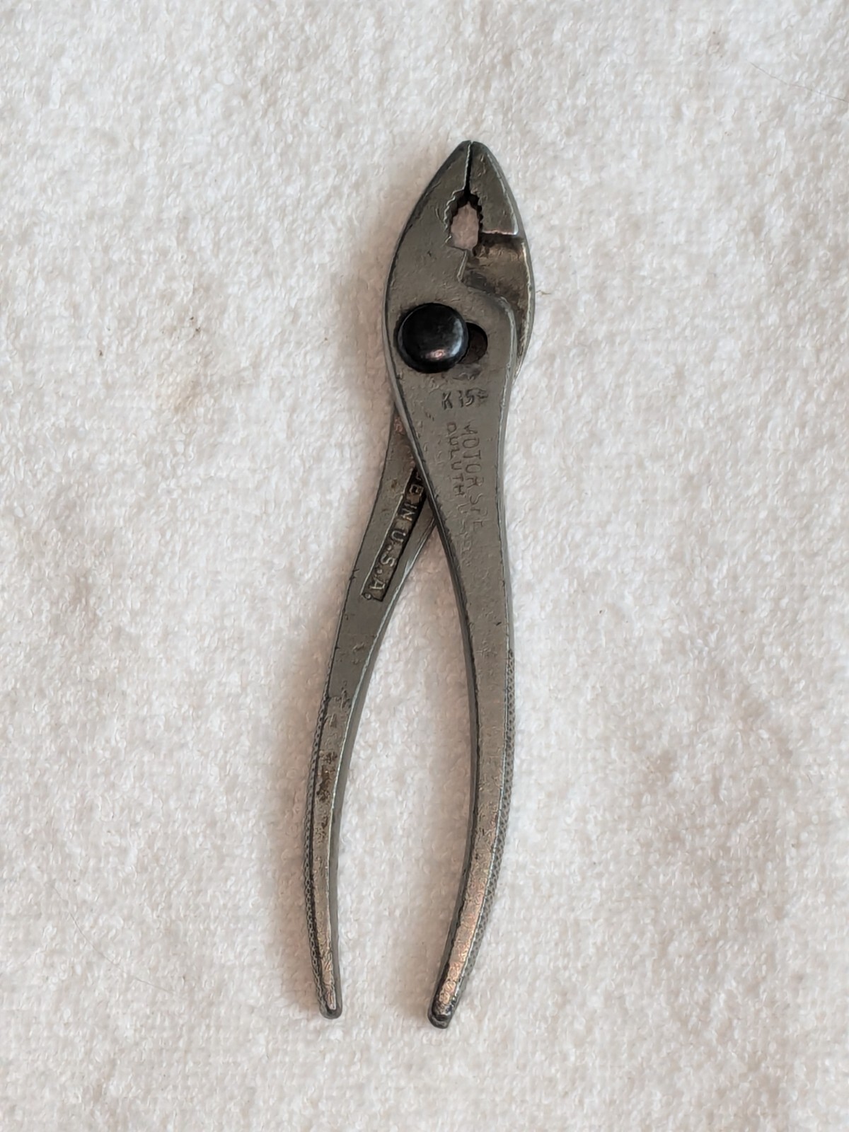 Vintage Motor Spec. K15 Slip Joint Pliers 5-1/2 Inches Duluth Minn. Made In USA