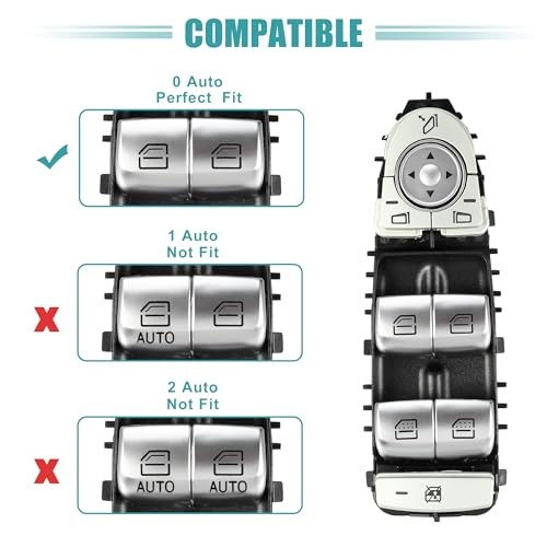 Power Window Switch Window Control Switch Black Fit for Mercedes-Benz E Class