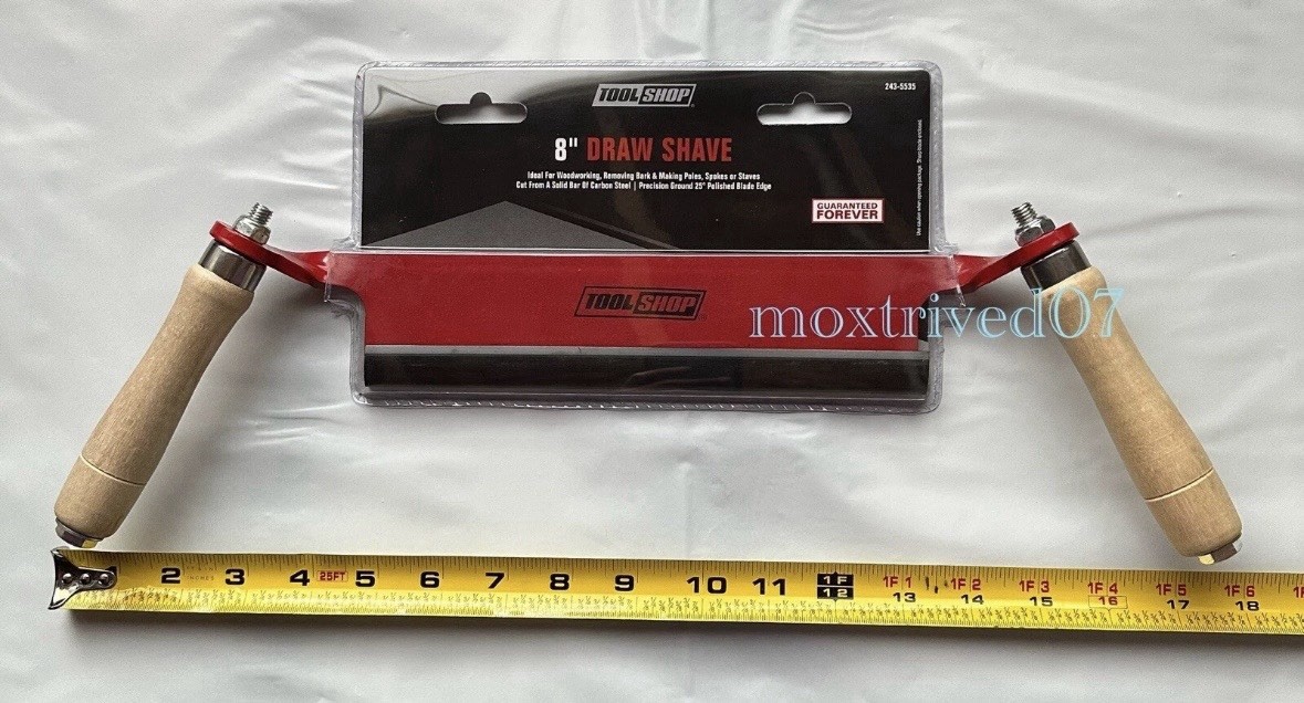 8″ Draw Shaver Straight Pull Knife Tree Debark Wood Work Witling Carving Turner