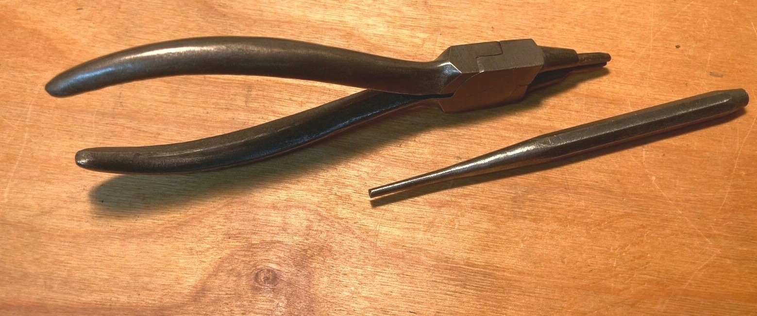 Vintage Pexto Round Nose Pliers and no. 10 Drift / Punch Tool
