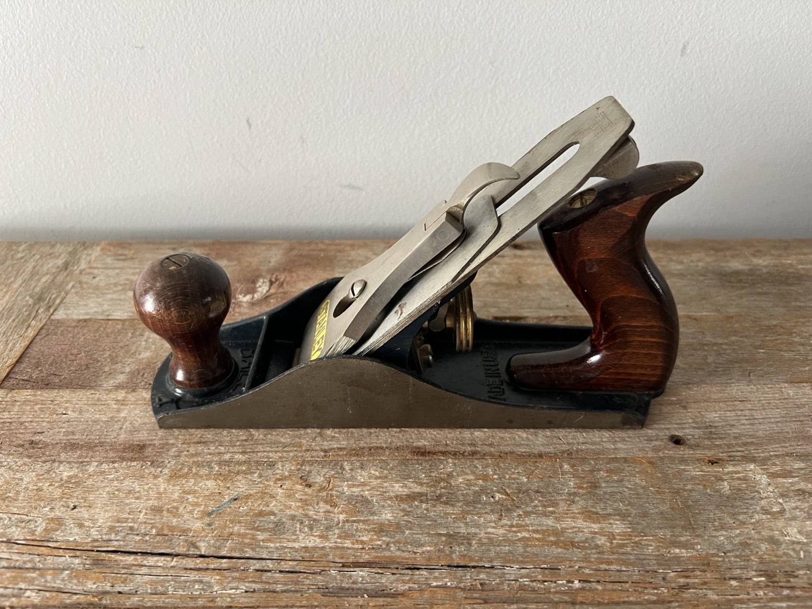 Barely Used Vintage 60’s Stanley Bailey No 4 C Plane Type 20 Corrugated Blue Bed
