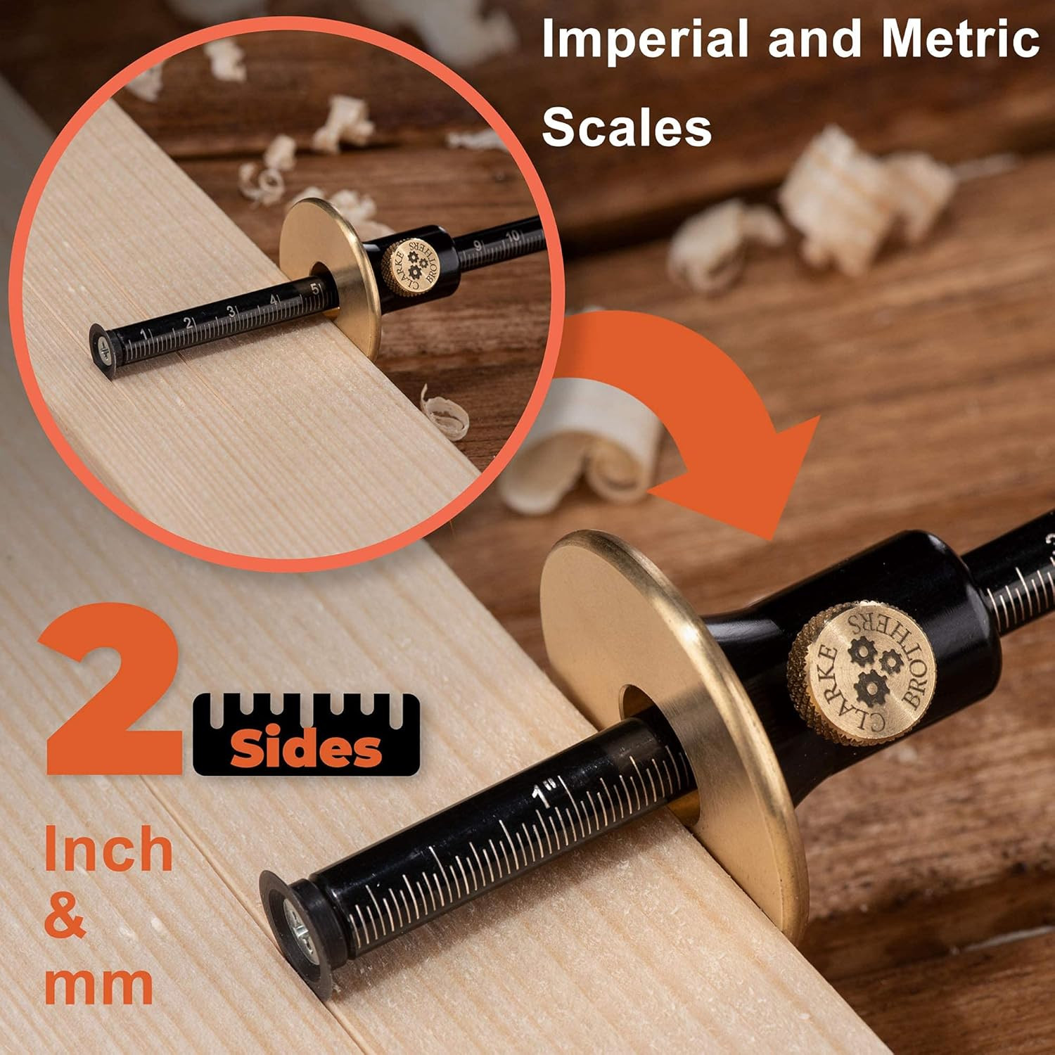 Wheel Marking Gauge – Woodworking Marking Scriber Kit with 2 Replacement Cutters