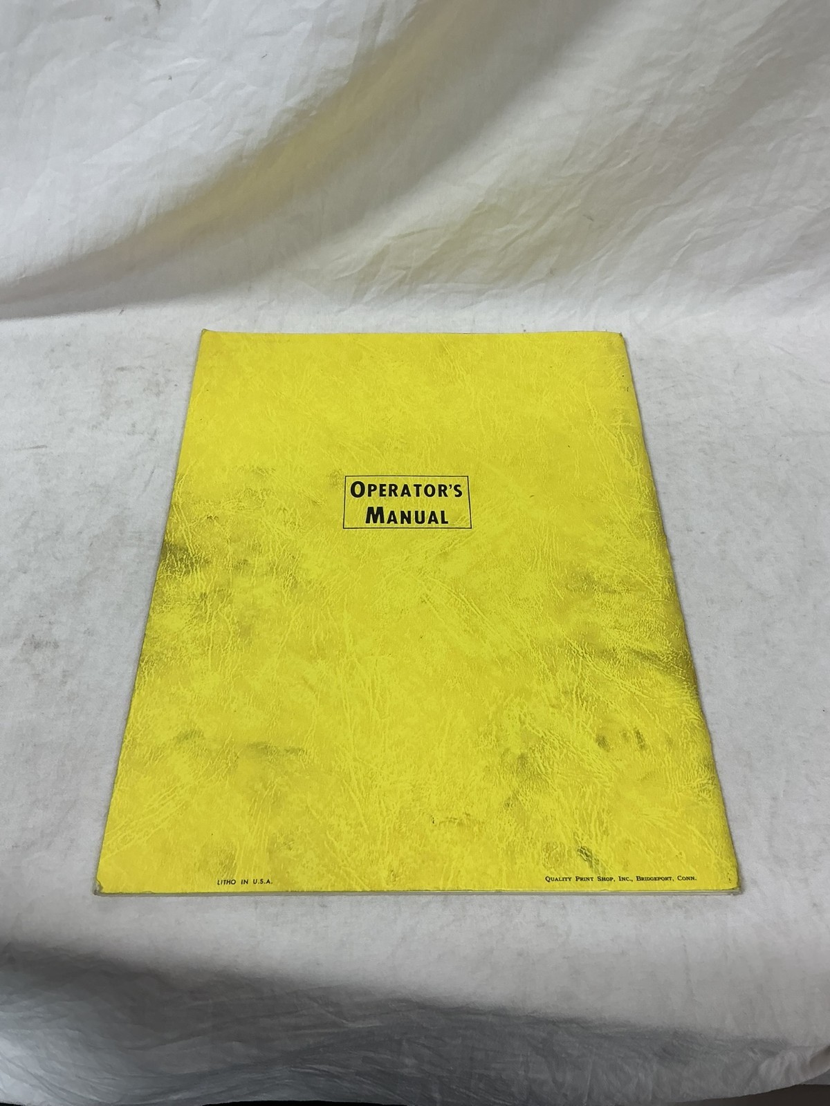 Vintage 1962 Bridgeport Machines Operators Manual Lemuel Lance Inc