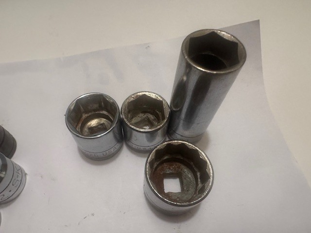 MADE USA VINTAGE S – K WAYNE 11 PC ASSORTED 1/2″ & 3/8″ DRIVE SOCKETS
