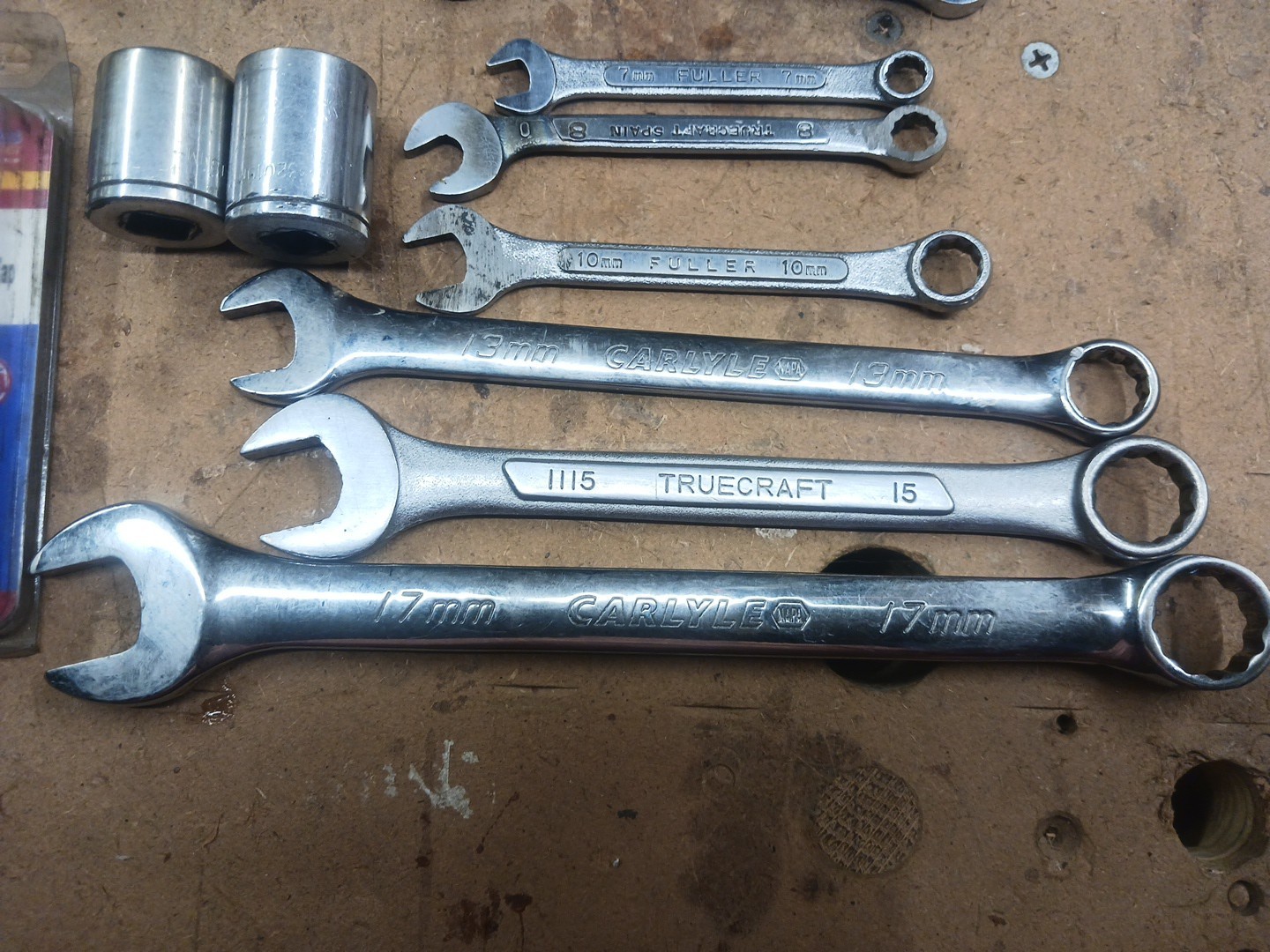 Lot of Assorted Metric Tools, Wrenches, Sockets, Taps, used