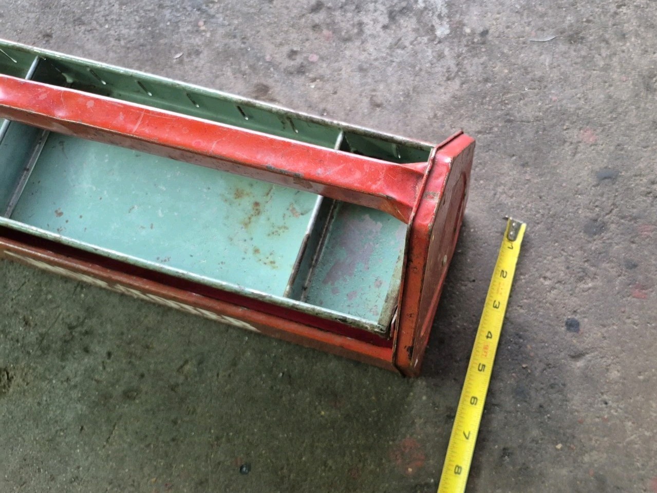 Vintage Shop Toter Metal Tool Carrier Caddy Box Industrial Mechanic